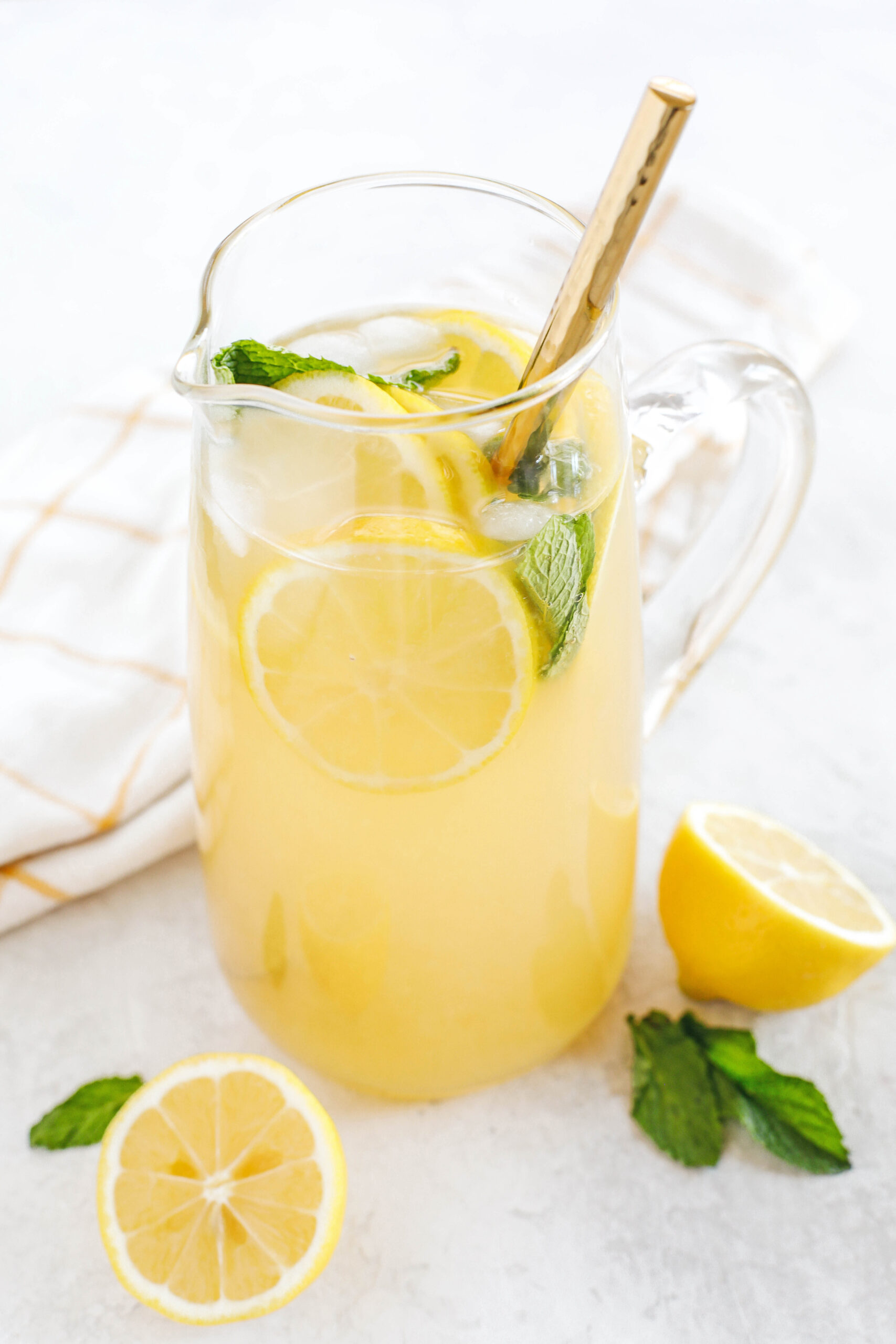 This Honey Ginger Lemonade makes the perfect summer beverage that is refreshing, delicious and easily made with just 4 simple ingredients!